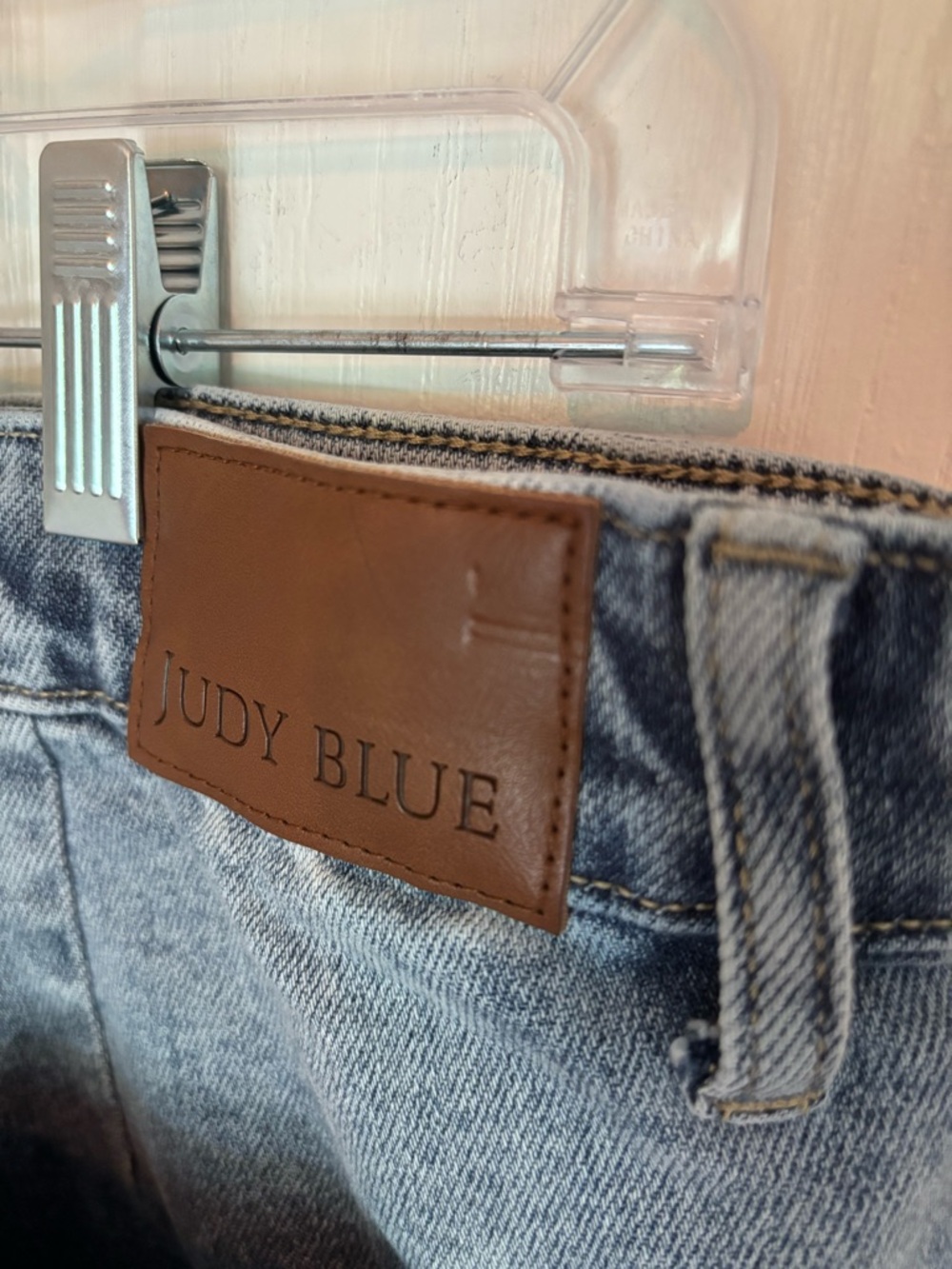 Judy Blue Light Blue Denim Jean Shorts with Drawstring - Picture 5 of 8